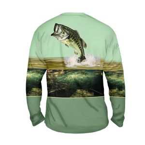 เสื้อตกปลาผู้ชาย แขนยาว ระบายอากาศ แห้งเร็ว โพลีเอสเตอร์ ป้องกันรังสียูวี เสื้อเจอร์ซีย์ตกปลา ลายปลาแมฮีแมฮี รับผลิตตามแบบ (OEM) ขายส่ง - Product Image 4