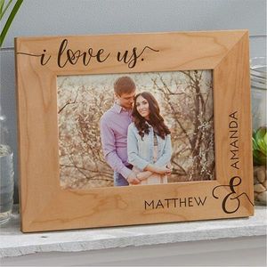 Personalized Laser Engraved <b>Oak</b> Wood Photo <b>Frame</b> Custom Baby Keepsake <b>Picture</b> <b>Frames</b> Wholesale Christening Baptism Gift Decor - Product Image 2