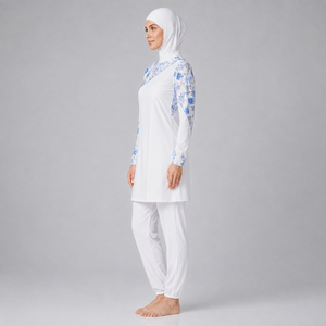 Wholesale 2026 New Modest Islamic Swimwear Long Sleeve Floral Print Full Coverage With Hijab Burkini Swimwear <b>Muslim</b> <b>Swim</b> <b>Suit</b> - Product Image 2