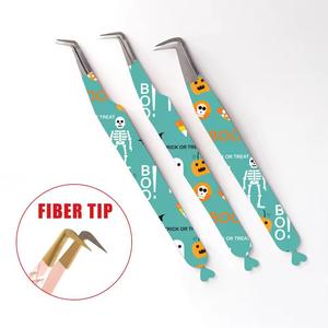 Pinzas para Pestañas de Halloween, de Acero Inoxidable con Punta de Fibra, Herramientas de Precisión para Extensión de Pestañas - Product Image 4