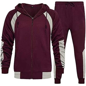 Vente Flash : Survêtement Homme Coupe Droite Streetwear Uni en Coton Respirant avec Capuche Zippée – Idéal Hiver, Entraînement, Jogging, Confortable et Décontracté - Product Image 1