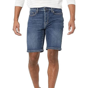 Cheap Price 100% Cotton Sporty Waterproof Windproof <b>Drawstring</b> Closure Front Logo Breathable Quick Dry <b>Jeans</b> Shorts for <b>Men</b> Best - Product Image 1