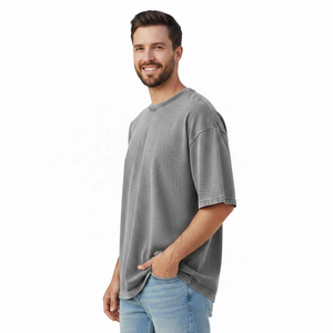 Camiseta de Manga Corta Extra Grande de Algodón Jersey para Hombre con Logotipo Estampado en la Parte Delantera, Diseño Casual con Cuello Redondo - Product Image 3