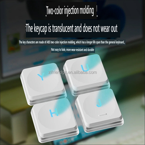 Nga đôi-shot Keycaps 104 phím có dây không thấm nước ánh sáng màu xanh kim Loại bìa cơ khí cảm thấy màng bàn phím cho văn phòng/chơi game - Product Image 2