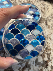 Best Quality Round Shape Coaster with Luxury Bulk Resin Design Directly From Manufacturer in India - Product Image 3