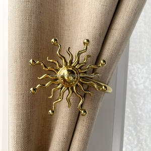 Antique Gold Bird <b>Curtain</b> Holdback Decorative Window Hardware Traditional Style Metal <b>Hook</b> <b>with</b> Floral Design - Product Image 4