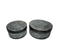 Pot de rangement en métal élégant et personnalisé avec couvercle assorti pour un rangement moderne de la cuisine