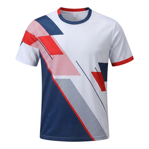 เสื้อแบดมินตันแขนสั้นแบบซับลิเมชั่นสั่งทำได้สำหรับทุกเพศ ระบายอากาศได้ดี แห้งเร็ว เหมาะสำหรับเล่นกีฬา ชุดทีม - Product Image 2