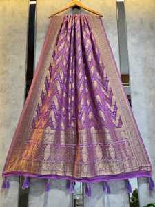 Dupatta en Georgette Pure Khadi Bandhej Leheriya, Collection de Dupatta Traditionnelle Ethnique de Créateur pour Mariage, Fête et Cérémonie - Product Image 2