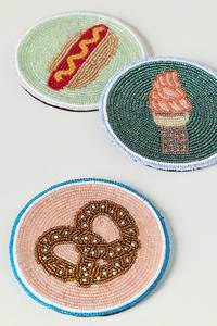 Premium Handmade Embroidery <b>Beaded</b> Table <b>Coaster</b> with Intricate Bead Detailing for Modern Dining and Beautiful Home Interiors - Product Image 6