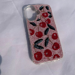Authentic Ethnic USA <b>Map</b> Flag Cotton Beaded Embroidery Phone <b>Case</b> Patriotic Luxury Handmade Fashionable Colorful Women - Product Image 1