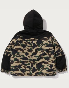 Camouflage Print <b>Fleece</b> Lined Puffer <b>Jacket</b> Hooded Zipper Closure Windproof <b>Thick</b> 220g Winter Streetwear Unisex Outerwear - Product Image 3