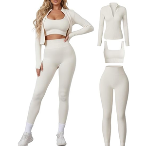 Women gym suit 2 piece sports bra leggings fitness workout outfit - Product Image 1