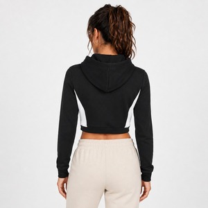 Sweat-shirt court à capuche pour femme, style graphique, doux et décontracté, avec capuche réglable, manches longues, poignets côtelés, confortable - Product Image 5