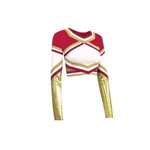 High Quality Lightweight Custom Printed Durable 100% Polyester Top Quality OEM Practice Wear Cheerleading Uniform - Product Image 5
