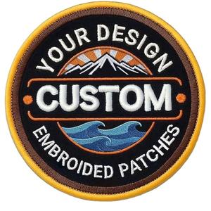 Écussons brodés personnalisés avec logo sur mesure 2026, thermocollants pour chapeaux et vêtements, avec bande Velcro double face - Product Image 2