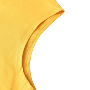 Mens <b>Yellow</b> Sleeveless Muscle <b>Tank</b> <b>Top</b> Crew Neck Loose Fit Casual Summer Gym Workout Fitness Streetwear Breathable 100% Cotton - Product Image 4