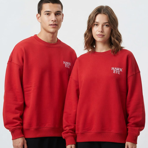 Sudadera Personalizada para Mujer, 100% Algodón, Talla Grande, Color Sólido, Cuello Redondo, Hombros Caídos, Fabricante para Pedidos al por Mayor OEM ODM - Product Image 5