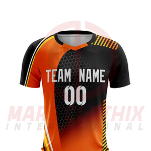 Maillots de football personnalisés à design imprimé, couleur unie, haute qualité, manches courtes, respirants, séchage rapide, unisexe, 100% polyester - Product Image 6