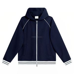 Sudadera con Capucha y Cremallera para Hombre, 100% Algodón, Talla XL, Ajuste Cómodo, Estilo Casual, Forro Polar, Diseño Sólido, Tejido de Ganchillo - Product Image 3