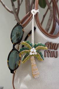 Luxury Handmade Beaded Embroidery <b>Keychain</b> Stylish Purse Charm and Key Holder Elegant Hand Embroidered Beaded <b>Keychain</b> Colorful - Product Image 2