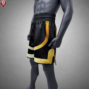 Shorts de boxe MMA élégants avec taille élastique et tissu satiné, ajustement confortable pour les combattants, séances d'entraînement, performances sur le ring - Product Image 3