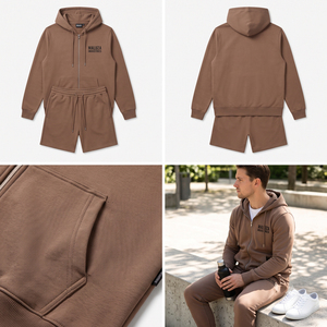 Conjunto Deportivo Ecológico de Verano Unisex, Personalizado, de Poliéster Reciclado, de Secado Rápido, 2 Piezas, Transpirable, con Capucha, Peso Medio, para Gimnasio y Entrenamiento - Product Image 4