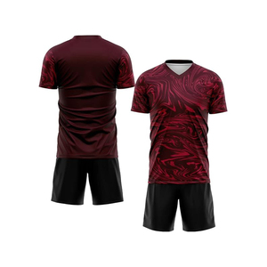 Conjunto de Camiseta y Pantalones Cortos de Fútbol Sublimados Personalizados en Amarillo, 100% Poliéster, Cuello en V, Absorben la Humedad, Transpirables, Uniforme Deportivo para Hombre - Product Image 5