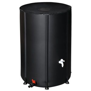 Serbatoio Pieghevole per Raccolta Acqua Piovana da 100 Galloni, Nero, Attrezzo da Giardinaggio - Product Image 2