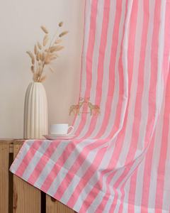 Handmade Cotton Striped Design Bohemian Style Hand Block Cotton <b>Curtains</b> Natural Lightweight Pink Striped Cotton <b>Curtains</b> - Product Image 5