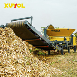 XUVOL XVFS-408 XUVOL OEM/ODM broyeur de bois diesel 20-40 T/h Shatter racines d'arbres piliers en bois branches écorce bûches noyau pompe à moteur - Product Image 1