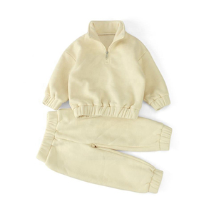 Ensemble de survêtement polaire imprimé vintage pour enfants, pull demi-zip et pantalon de jogging, tenue chaude d'hiver pour bébé, coffret cadeau - Product Image 2