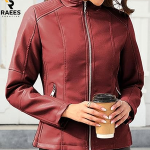 Blouson d'hiver pour femme en peau de mouton, design OEM personnalisé, faible MOQ, rembourrage en coton respirant, prix raisonnable, livraison rapide - Product Image 5