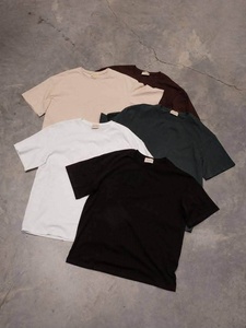 T-shirt en coton tricoté 100 % personnalisé, coupe ample pour homme, col ras du cou épais, OEM ODM, vente en gros, fabricant en vrac - Product Image 1