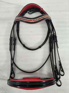 Rênes de bride en cuir véritable de qualité supérieure avec boucles rembourrées en acier inoxydable pour chevaux de taille Cob et plus, modèle BH-3034 - Product Image 3