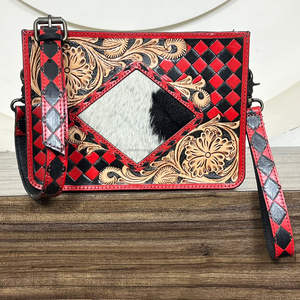 Bolso Bandolera de Cuero Vacuno Genuino con Diseño a Cuadros, Clásico, de Lujo, de Marca, Nuevo, Personalizado - Product Image 4