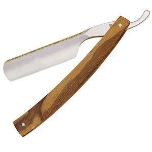 Navaja de Afeitar Clásica Plegable para Barbería, Cuchilla de Acero Inoxidable de Una Sola Hoja, Mango de Plástico, Herramienta Reutilizable para Salón - Product Image 1