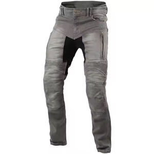 <b>Men</b> pockets patchwork black cargo <b>biker</b> <b>jeans</b> for motorcycle plus size slim fit pleated stretch denim pants - Product Image 1