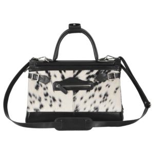 Sac à main en cuir véritable personnalisé avec détail en fourrure noire, sac de mode, marque privée, OEM/ODM, vente en gros, style de luxe pour soirée - Product Image 1