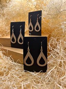 Boucles d'oreilles en bois faites à la main, matériaux naturels, bijoux fantaisie légers, accessoires pour femmes, pour la vente en gros aux boutiques - Product Image 3