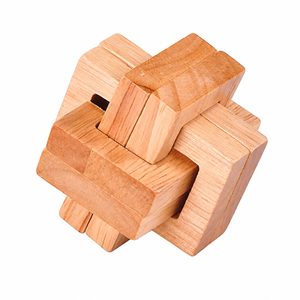 Jeu de puzzle en bois artisanal à emboîter |   Jeu de logique IQ pour adultes et enfants |   Cadeau éducatif : puzzle de voyage pour bureau - Product Image 2