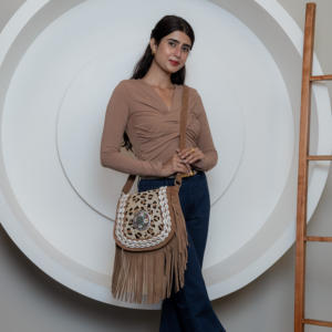 Nouveau bohème élégant véritable Animal imprimé cuir de vachette frange sac à bandoulière haute qualité femmes en cuir souple coquille Concho sac - Product Image 2