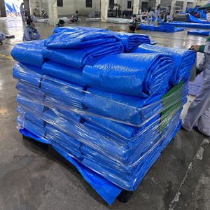 Bâche en PE bleue, haute résistance, grande capacité, imperméable, options de couleur et de taille personnalisées pour l'industrie - Product Image 1