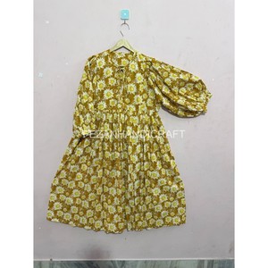 Wholesale Eco-Friendly Natural Waist Sweet Lace Cotton Golden Yellow Stripe Maxi Boho Hippie Party Dress Gown Women's Summer - Product Image 4