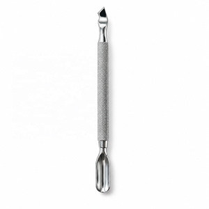 Pousse-cuticules double extrémité MJW, ciseaux à ongles biseautés, nettoyeur d'ongles en acier inoxydable, manche antidérapant moleté, outils de manucure et pédicure - Product Image 2