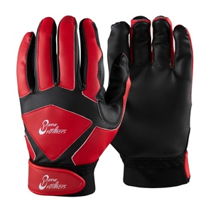 Guantes de béisbol de alta calidad color marrón con puño largo y correas dobles - Product Image 3