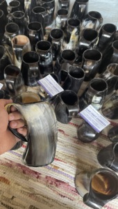 Nouvelle Tasse Authentique en Corne de Buffle Écologique Faite à la Main, Qualité Alimentaire, Style Médiéval, Religieuse, Feng Shui, Animaux, Bière, Rustique, Noël - Product Image 2