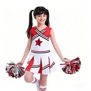 BAIGE Ensemble de 2 Tenues de Cheerleader pour Filles, Costume de Cheerleading avec Strass, 100% Polyester pour Équipe de Danse - Product Image 4