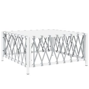 Ensemble de salon de jardin en acier blanc 5 pièces avec coussins pour la détente en plein air - Product Image 6