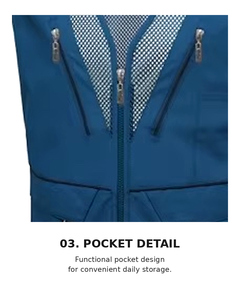 Lightweight Polyester High-Visibility Leisure <b>Utility</b> <b>Vest</b> for Men | MARK MK-259 OEM/ODM Korean Brand - Product Image 5